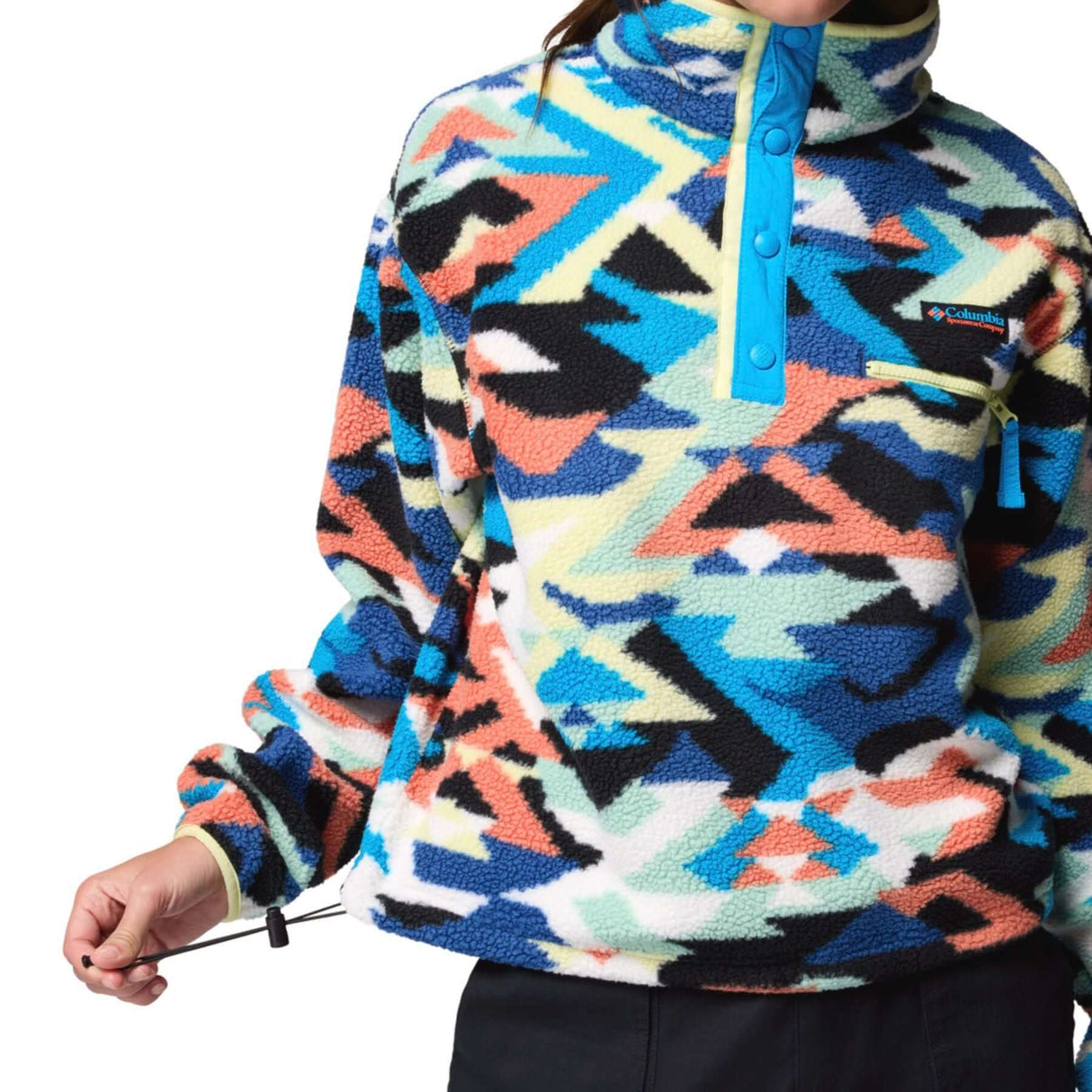 Columbia Women's Helvetia II Printed Cropped Half Snap Fleece Tobacco Sisters/Dark Stone / X-Small-Tobacco Sisters/Dark Stone / Small-Tobacco Sisters/Dark Stone / Medium-Tobacco Sisters/Dark Stone / Large-Tobacco Sisters/Dark Stone / X-Large #- 53 Degrees North