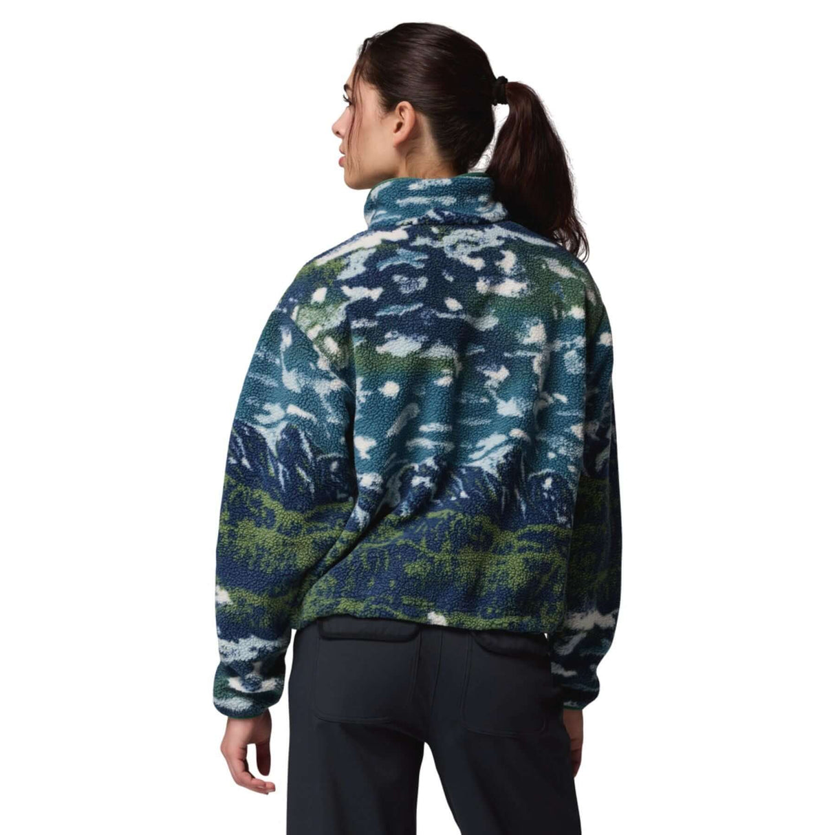 Columbia Women's Helvetia II Printed Cropped Half Snap Fleece Tobacco Sisters/Dark Stone / X-Small-Tobacco Sisters/Dark Stone / Small-Tobacco Sisters/Dark Stone / Medium-Tobacco Sisters/Dark Stone / Large-Tobacco Sisters/Dark Stone / X-Large #- 53 Degrees North