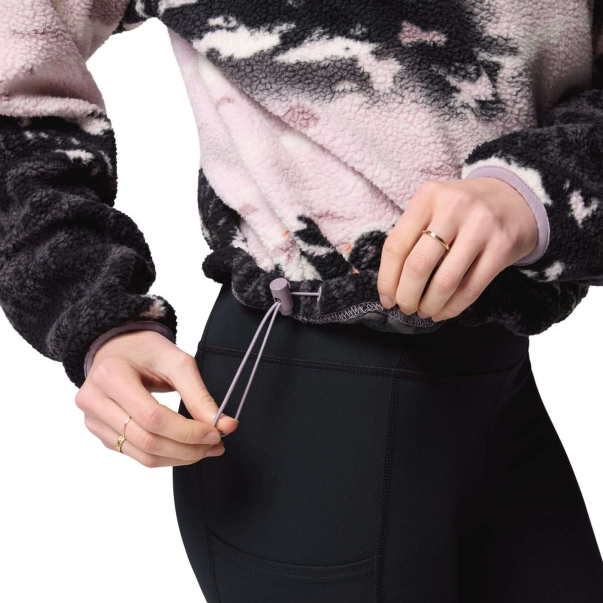 Columbia Women's Helvetia II Printed Cropped Half Snap Fleece Tobacco Sisters/Dark Stone / X-Small-Tobacco Sisters/Dark Stone / Small-Tobacco Sisters/Dark Stone / Medium-Tobacco Sisters/Dark Stone / Large-Tobacco Sisters/Dark Stone / X-Large #- 53 Degrees North