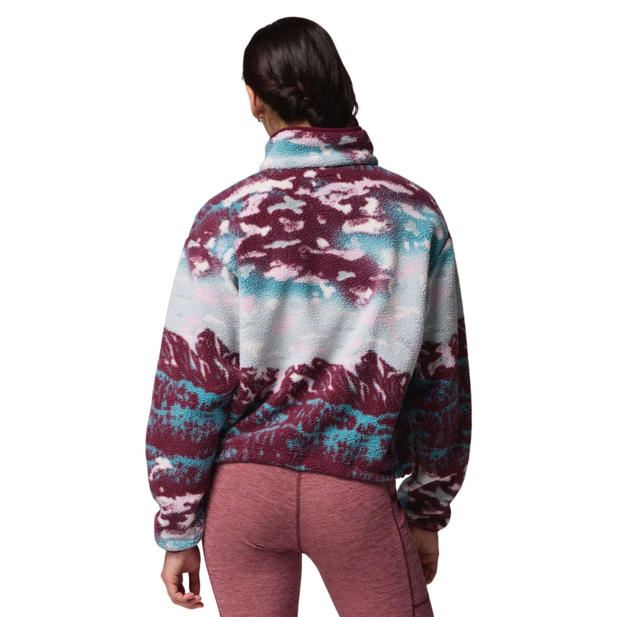 Columbia Women's Helvetia II Printed Cropped Half Snap Fleece Tobacco Sisters/Dark Stone / X-Small-Tobacco Sisters/Dark Stone / Small-Tobacco Sisters/Dark Stone / Medium-Tobacco Sisters/Dark Stone / Large-Tobacco Sisters/Dark Stone / X-Large #- 53 Degrees North
