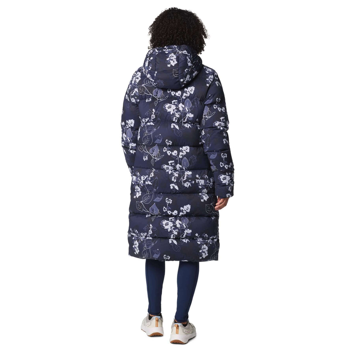 Columbia Women's Boundless Days Print Long Down Jacket Collegiate Navy Shadowvines Print / X-Small-Collegiate Navy Shadowvines Print / Small-Collegiate Navy Shadowvines Print / Medium-Collegiate Navy Shadowvines Print / Large-Collegiate Navy Shadowvines Print / X-Large #- 53 Degrees North
