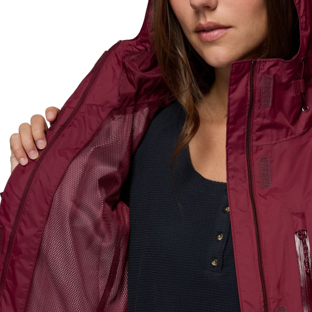 Columbia Women's Pouring Adventure III Jacket Rich Wine / Small-Rich Wine / Medium-Rich Wine / Large #- 53 Degrees North