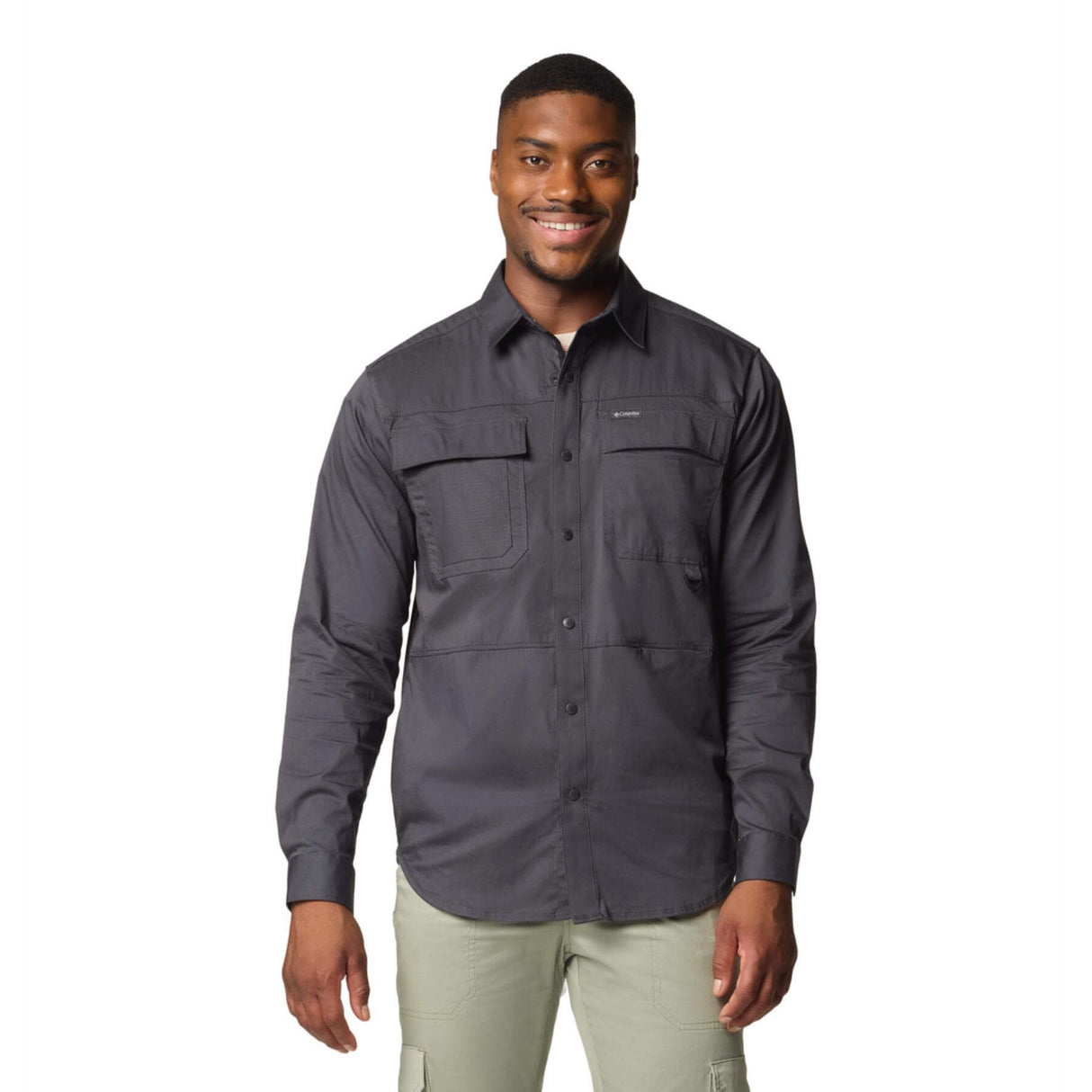 Columbia Men's Landroamer Twill Long Sleeve Shirt Shark / Small-Shark / Medium-Shark / Large-Shark / X-Large-Shark / XX-Large #- 53 Degrees North