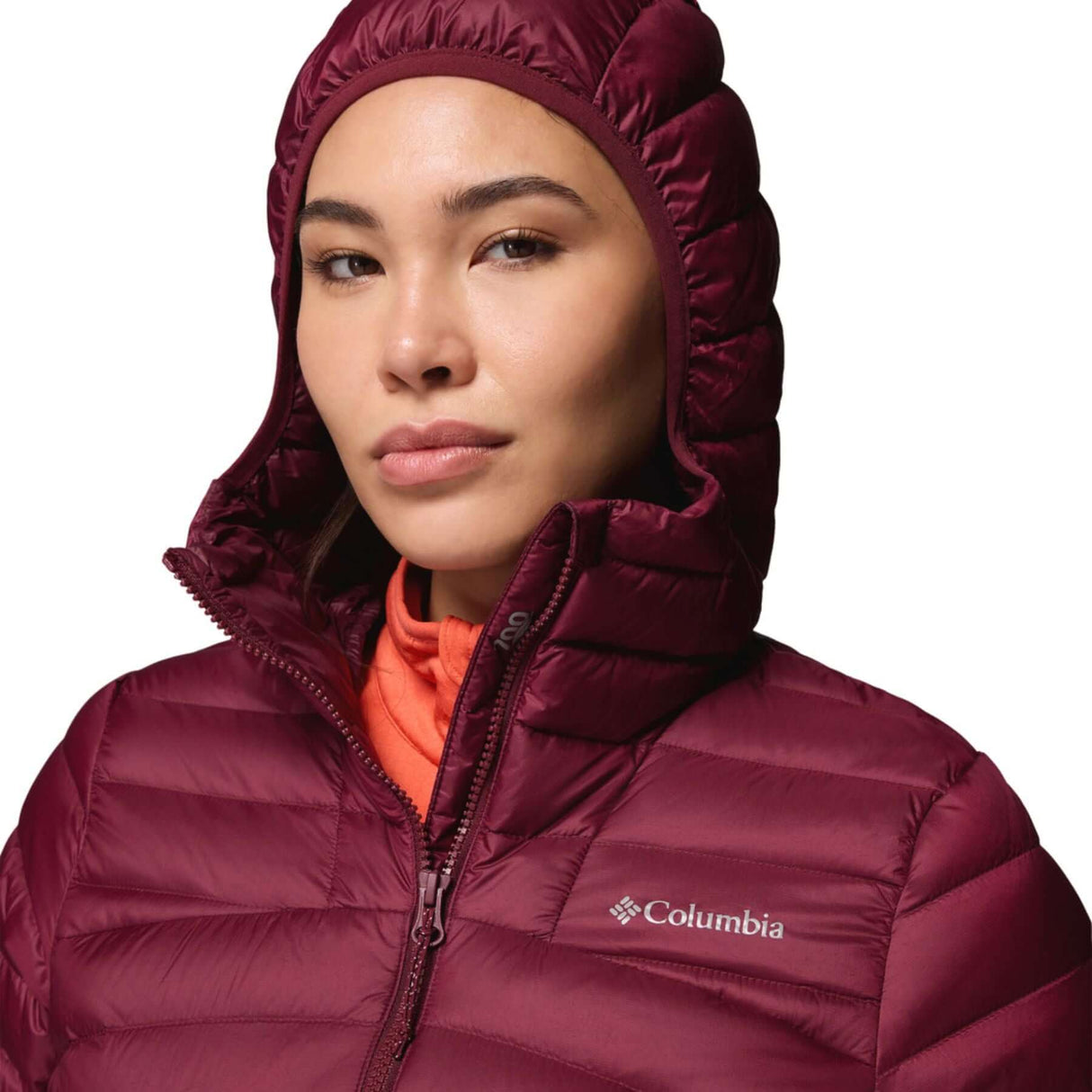 Columbia Women's Corelite Down Hooded Jacket Rich Wine / X-Small-Rich Wine / Small-Rich Wine / Medium-Rich Wine / Large-Rich Wine / X-Large #- 53 Degrees North