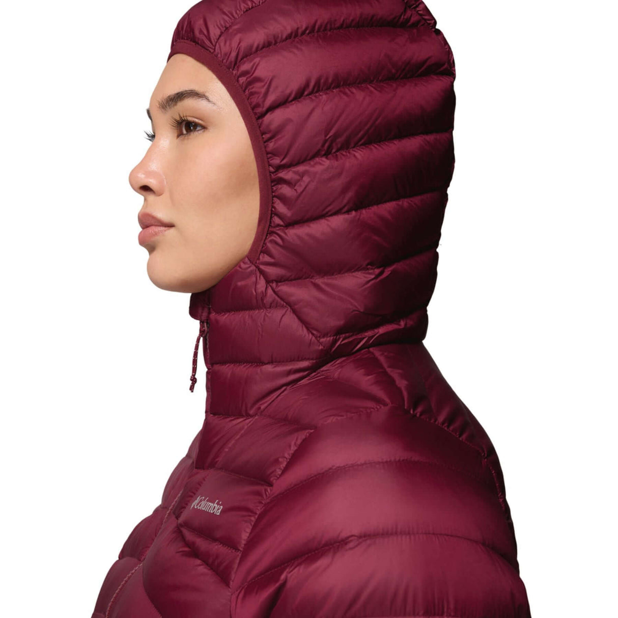 Columbia Women's Corelite Down Hooded Jacket Rich Wine / X-Small-Rich Wine / Small-Rich Wine / Medium-Rich Wine / Large-Rich Wine / X-Large #- 53 Degrees North