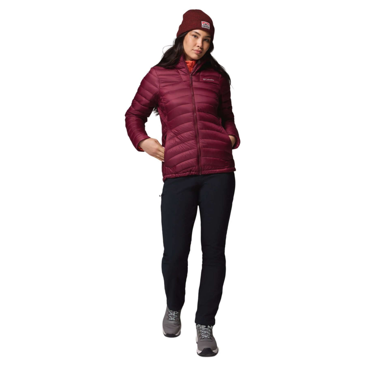 Columbia Women's Corelite Down Hooded Jacket Rich Wine / X-Small-Rich Wine / Small-Rich Wine / Medium-Rich Wine / Large-Rich Wine / X-Large #- 53 Degrees North