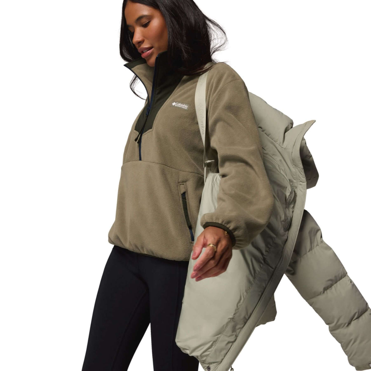 Columbia Women's Amaze Puff Mid Hooded Jacket Safari / X-Small-Safari / Small-Safari / Medium-Safari / Large-Safari / X-Large #- 53 Degrees North