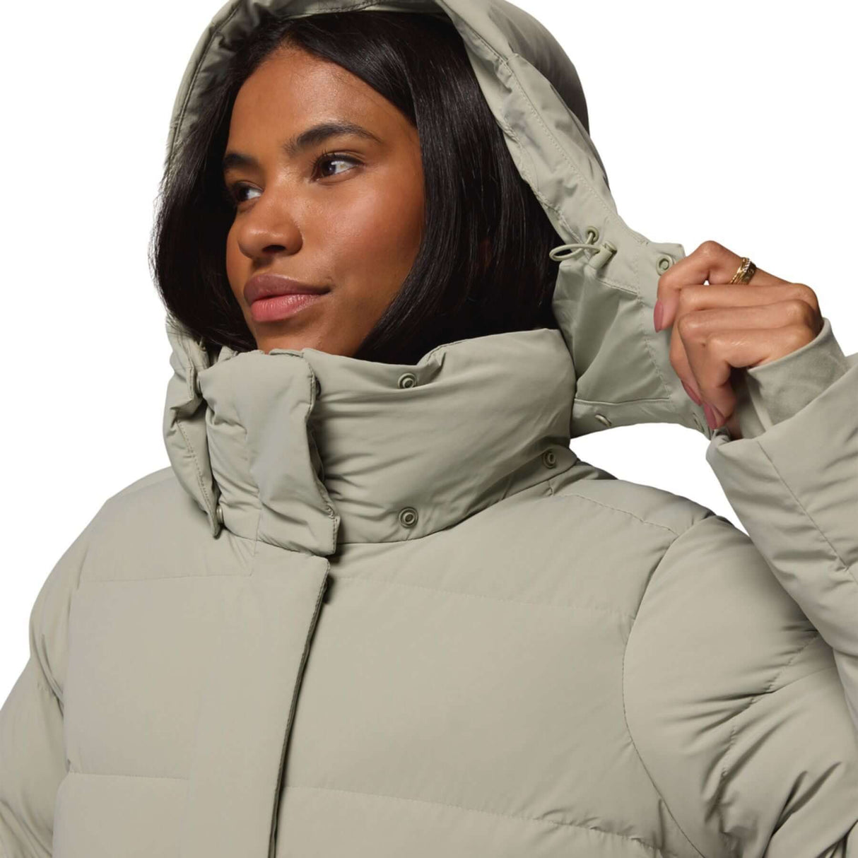 Columbia Women's Amaze Puff Mid Hooded Jacket Safari / X-Small-Safari / Small-Safari / Medium-Safari / Large-Safari / X-Large #- 53 Degrees North