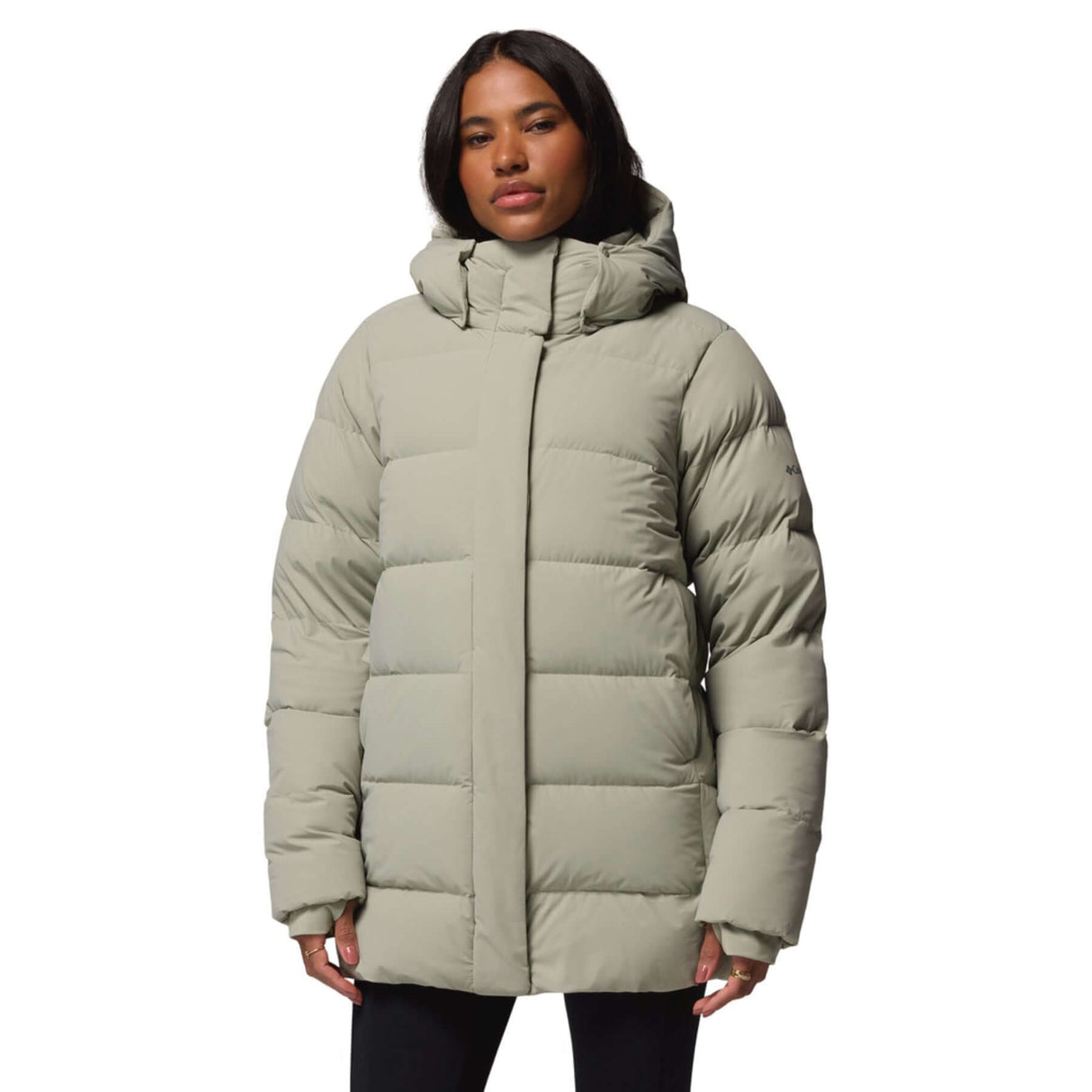 Columbia Women's Amaze Puff Mid Hooded Jacket Safari / X-Small-Safari / Small-Safari / Medium-Safari / Large-Safari / X-Large #- 53 Degrees North