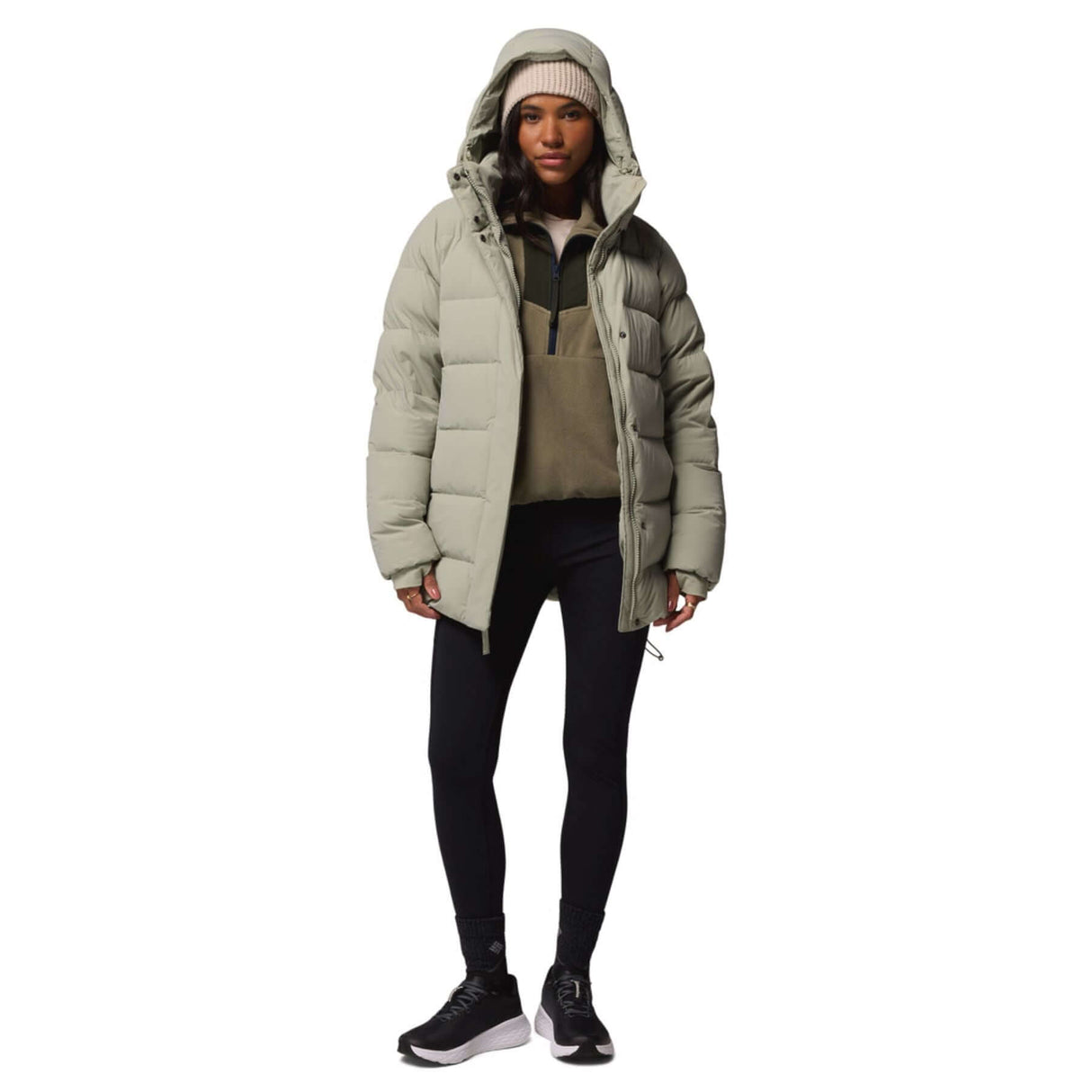 Columbia Women's Amaze Puff Mid Hooded Jacket Safari / X-Small-Safari / Small-Safari / Medium-Safari / Large-Safari / X-Large #- 53 Degrees North