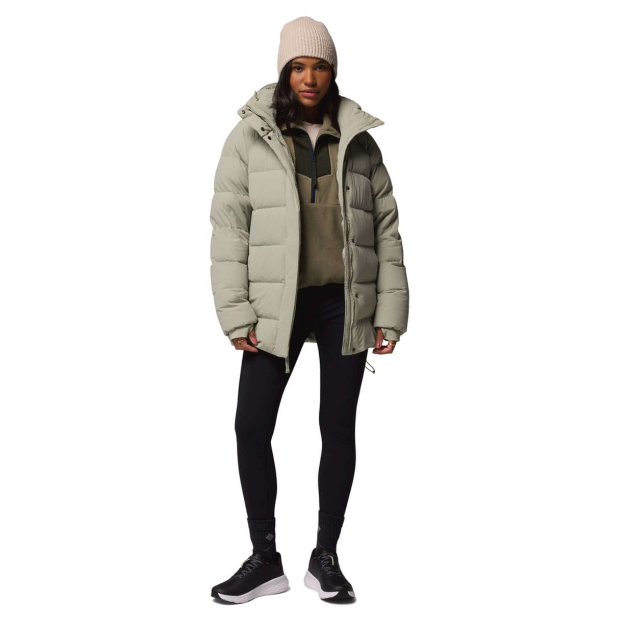 Columbia Women's Amaze Puff Mid Hooded Jacket Safari / X-Small-Safari / Small-Safari / Medium-Safari / Large-Safari / X-Large #- 53 Degrees North