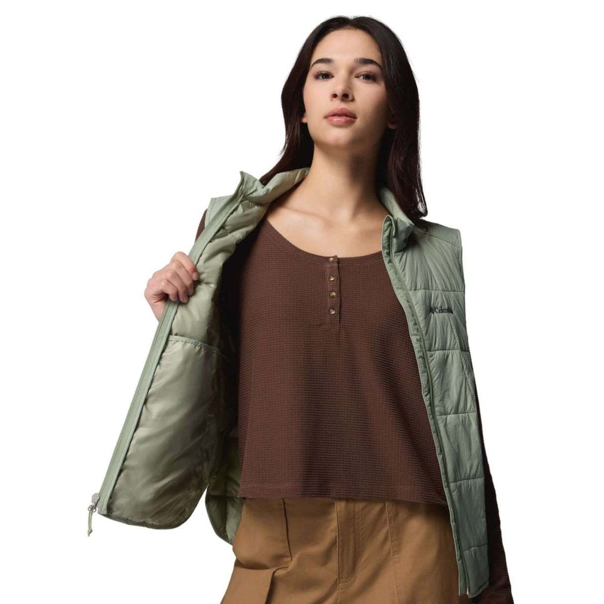 Columbia Women's Sienna Hill Quilted Vest Safari / X-Small-Safari / Small-Safari / Medium-Safari / Large-Safari / X-Large #- 53 Degrees North