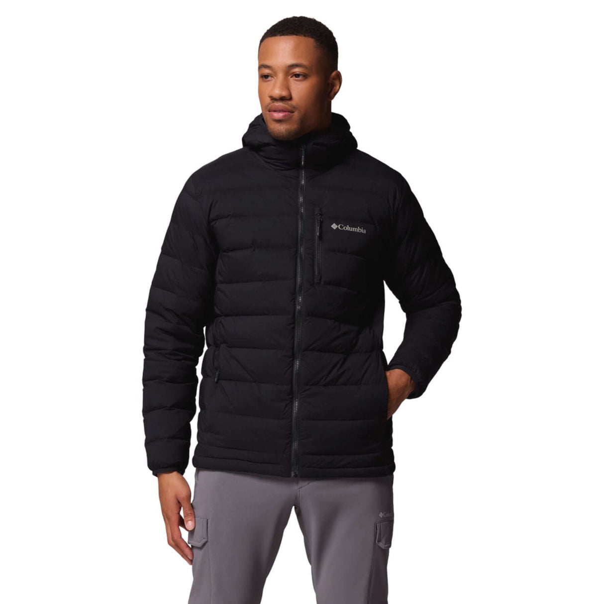 Columbia Men's Drift Peak Stretch Down Hooded Jacket Black / Small-Black / Medium-Black / Large-Black / X-Large-Black / XX-Large #- 53 Degrees North
