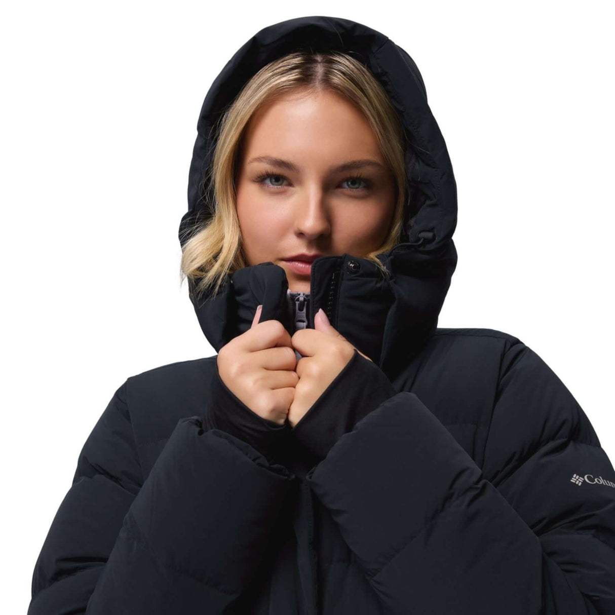 Columbia Women's Amaze Puff Long Hooded Jacket Black / X-Small-Black / Small-Black / Medium-Black / Large-Black / X-Large #- 53 Degrees North