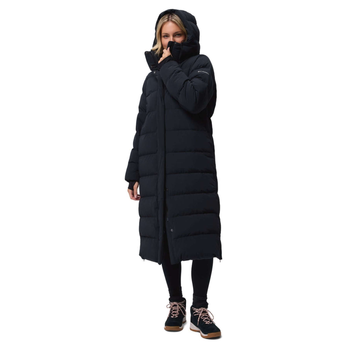 Columbia Women's Amaze Puff Long Hooded Jacket Black / X-Small-Black / Small-Black / Medium-Black / Large-Black / X-Large #- 53 Degrees North