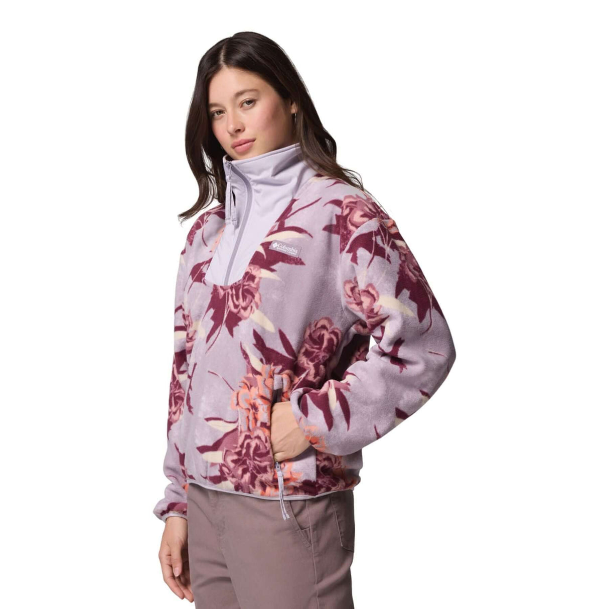 Columbia Women's Sequoia Grove Printed Half Zip Fleece Shale Purple Blossoming / X-Small-Shale Purple Blossoming / Small-Shale Purple Blossoming / Medium-Shale Purple Blossoming / Large-Shale Purple Blossoming / X-Large #- 53 Degrees North