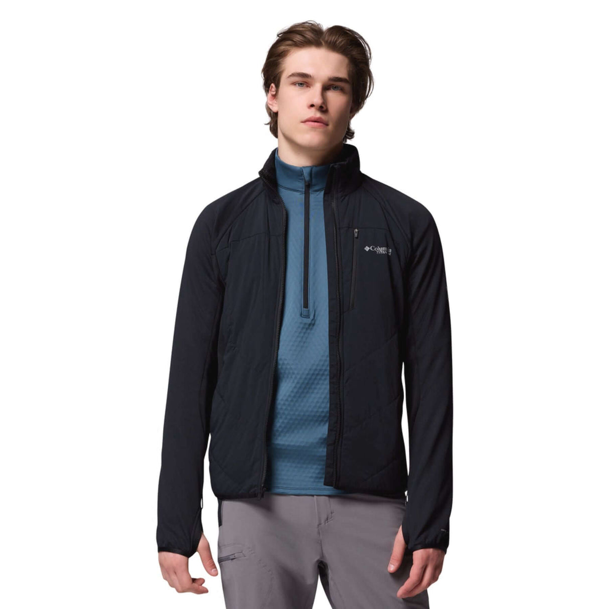 Columbia Men's Arctic Crest Hybrid Fleece Jacket Black / Small-Black / Medium-Black / Large-Black / X-Large-Black / XX-Large #- 53 Degrees North