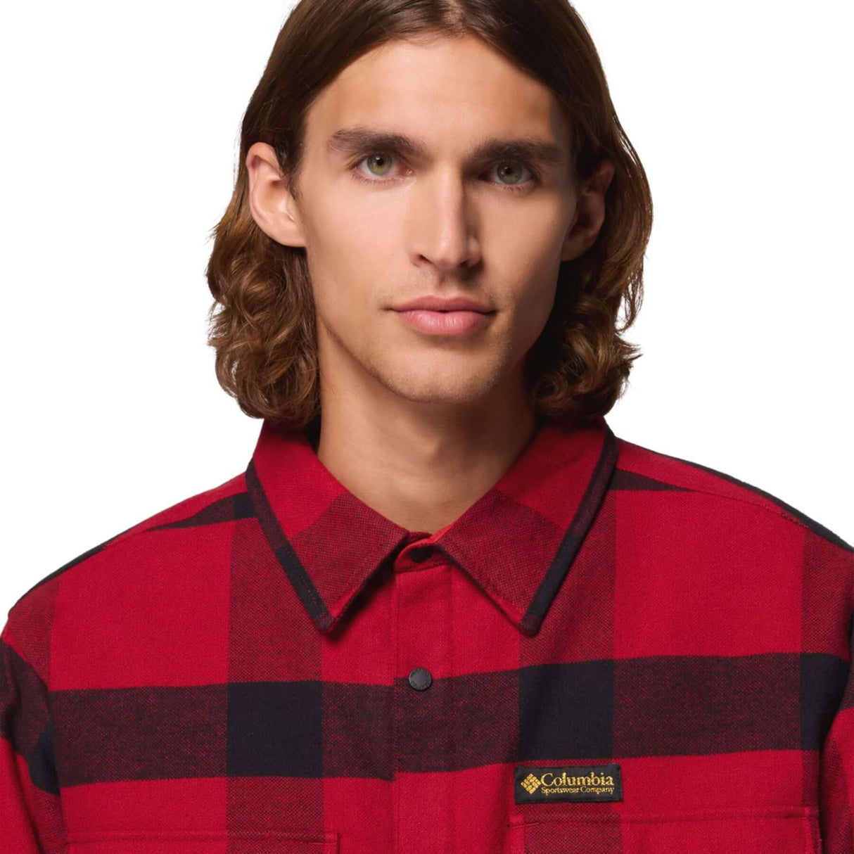 Columbia Men's High Cascades Shirt Jacket Red Dahlia Tims Buffalo Plaid / X-Small-Red Dahlia Tims Buffalo Plaid / Small-Red Dahlia Tims Buffalo Plaid / Medium-Red Dahlia Tims Buffalo Plaid / Large-Red Dahlia Tims Buffalo Plaid / X-Large #- 53 Degrees North