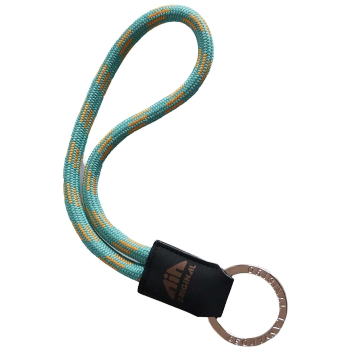 Original Short Keyring Golden-Black/Grey-Yellow/Light Blue-Sea Green #- 53 Degrees North