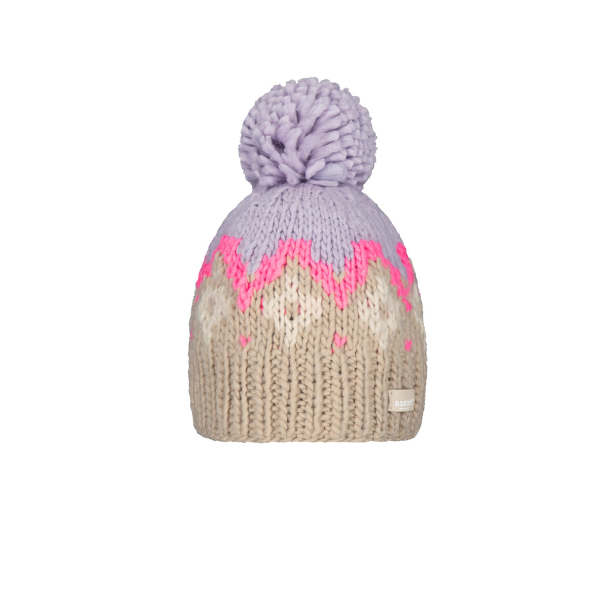Barts Curley Beanie Pale Army-Violet-Berry-Beige #- 53 Degrees North