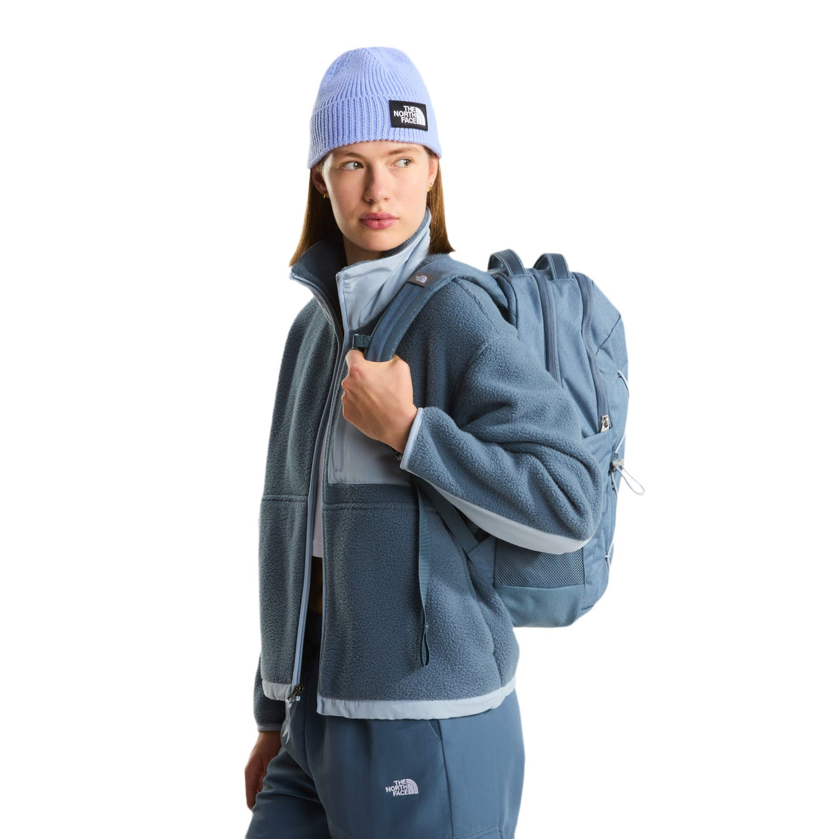 The North Face Women's Jester Backpack Granite Grey Light Heather-Twilight Galaxy/Blue Flax #- 53 Degrees North