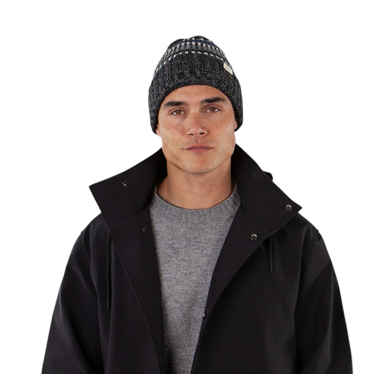 Barts Travvis Beanie Black-Wheat-Navy #- 53 Degrees North