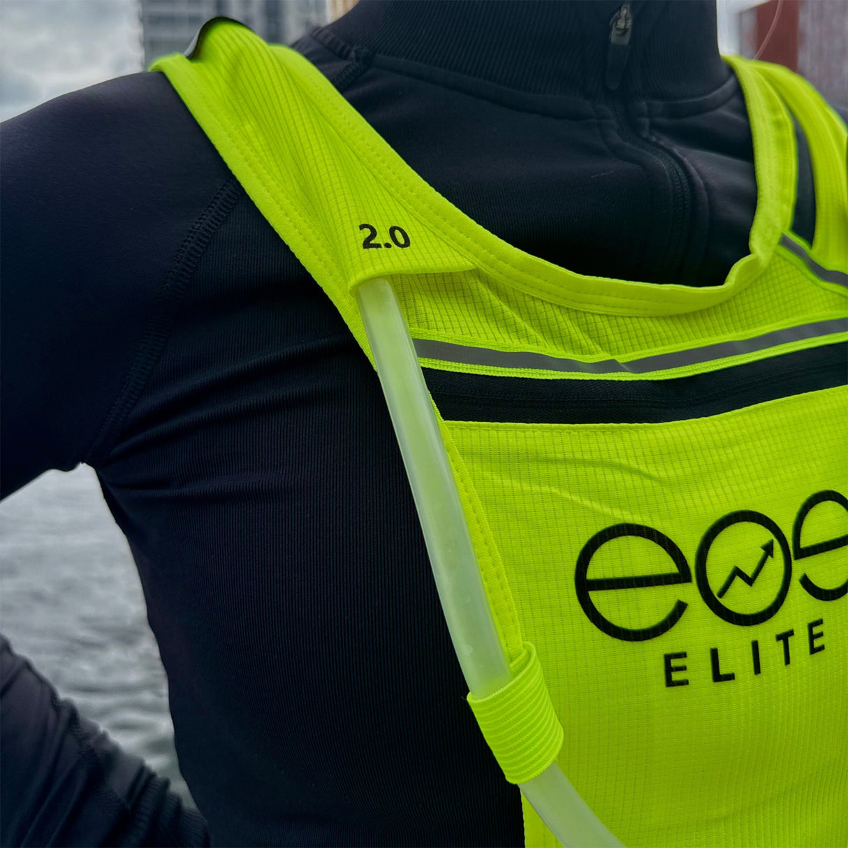 EOS Elite IlluminLight Hi-Viz Running Vest Yellow #- 53 Degrees North