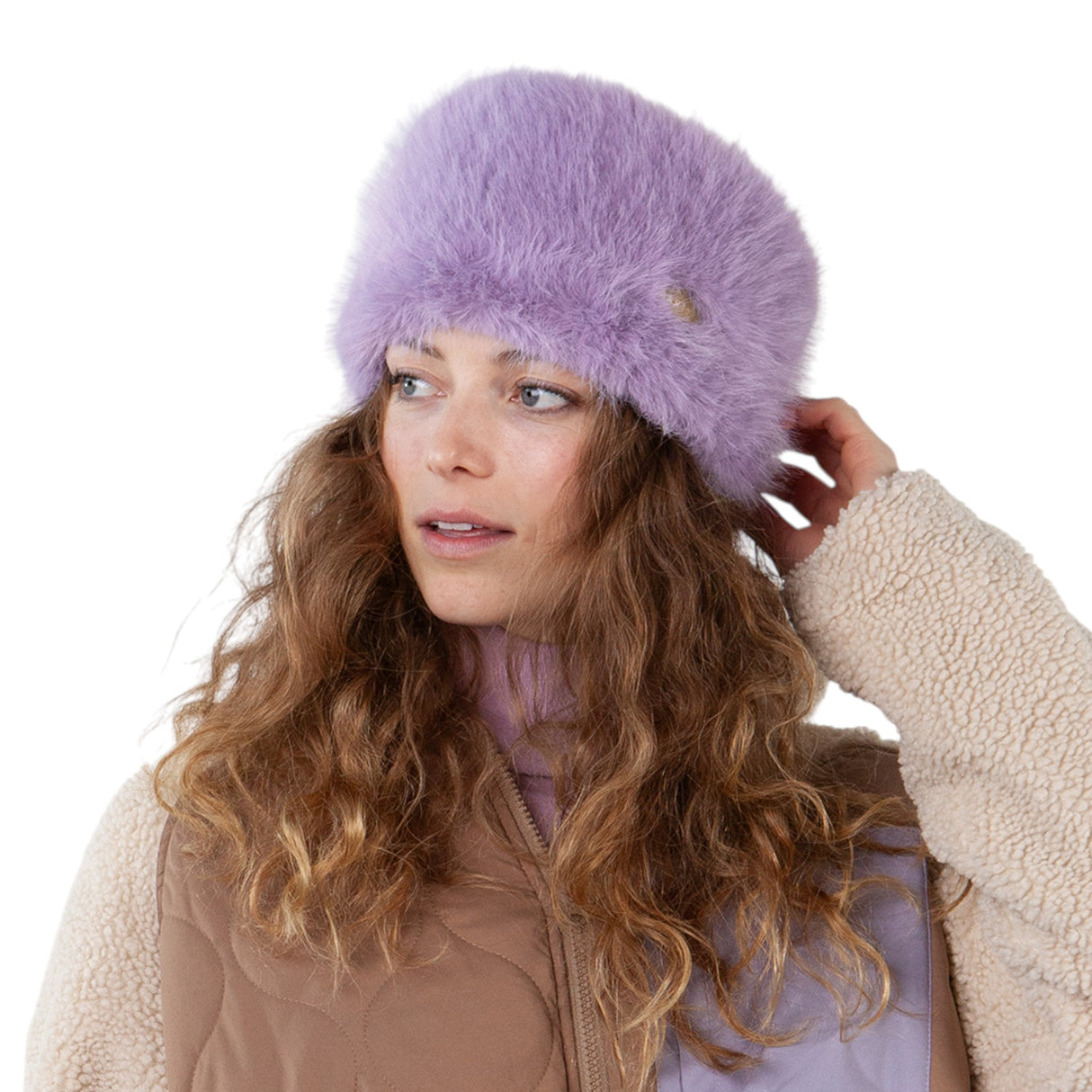 Barts Morade Faux Fur Headband Blue-Pink-Lilac #- 53 Degrees North