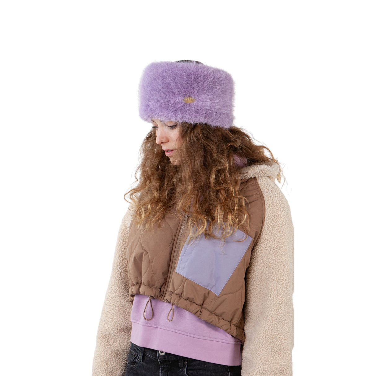 Barts Morade Faux Fur Headband Blue-Pink-Lilac #- 53 Degrees North