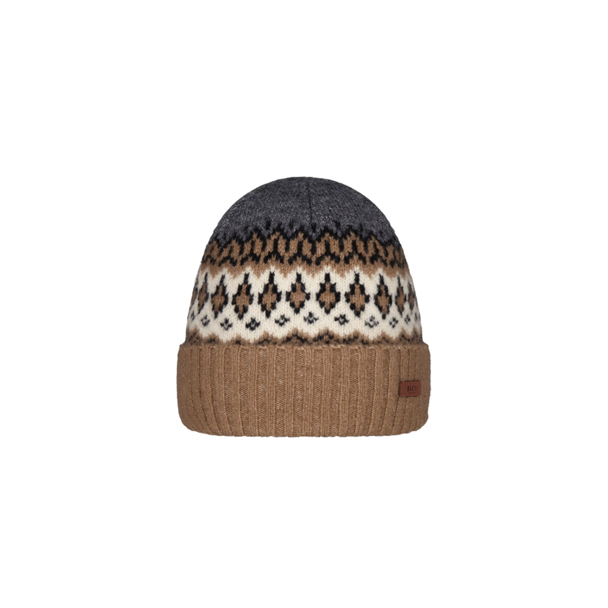 Barts Men's Gregorys Beanie Dark Heather-Army-Light Brown #- 53 Degrees North