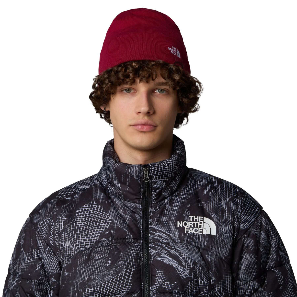 The North Face Norm Beanie Bark Mist-Sumac-Summit Navy-TNF Black-Beetroot #- 53 Degrees North