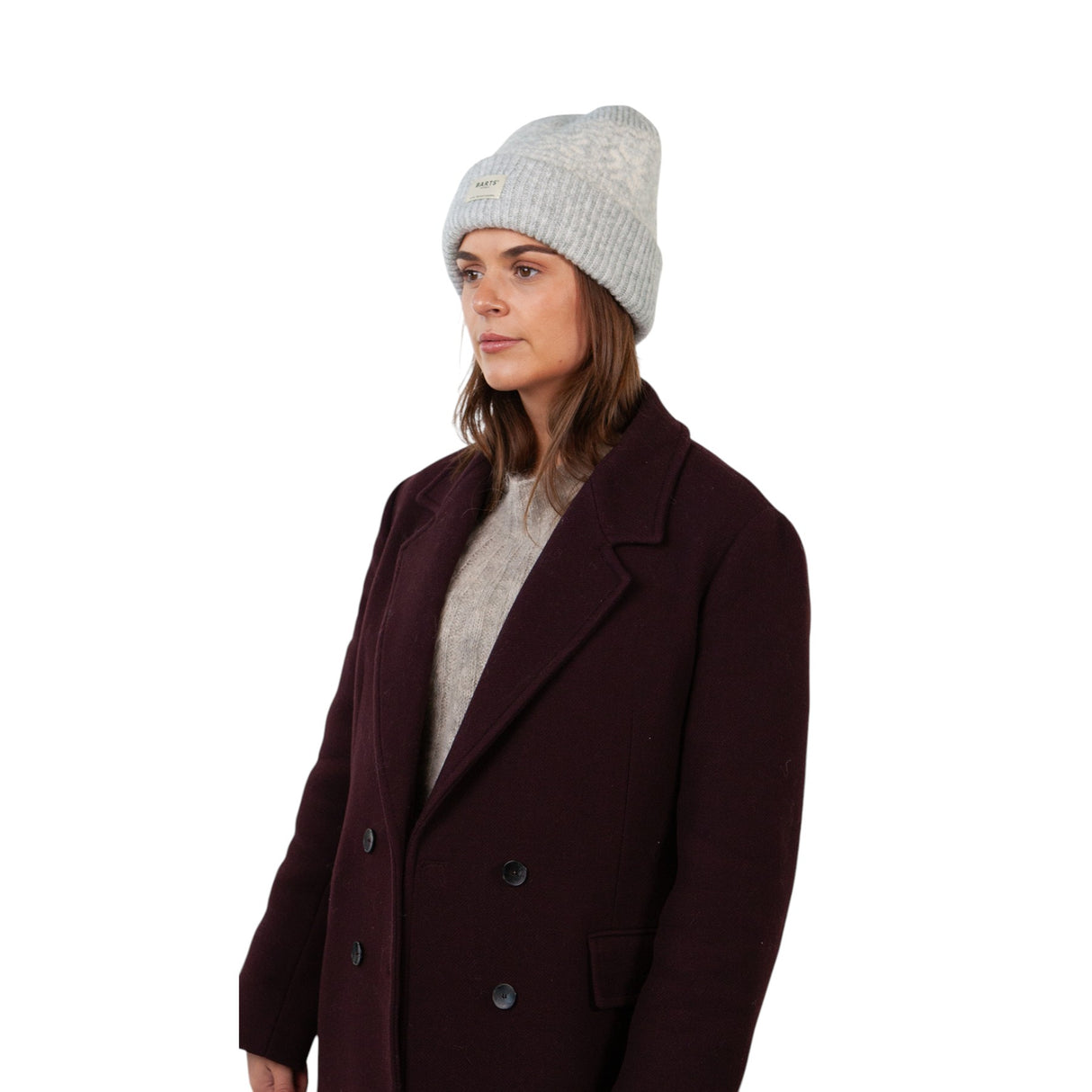 Barts Negomba Stretchy Beanie Heather Grey-Orchid #- 53 Degrees North