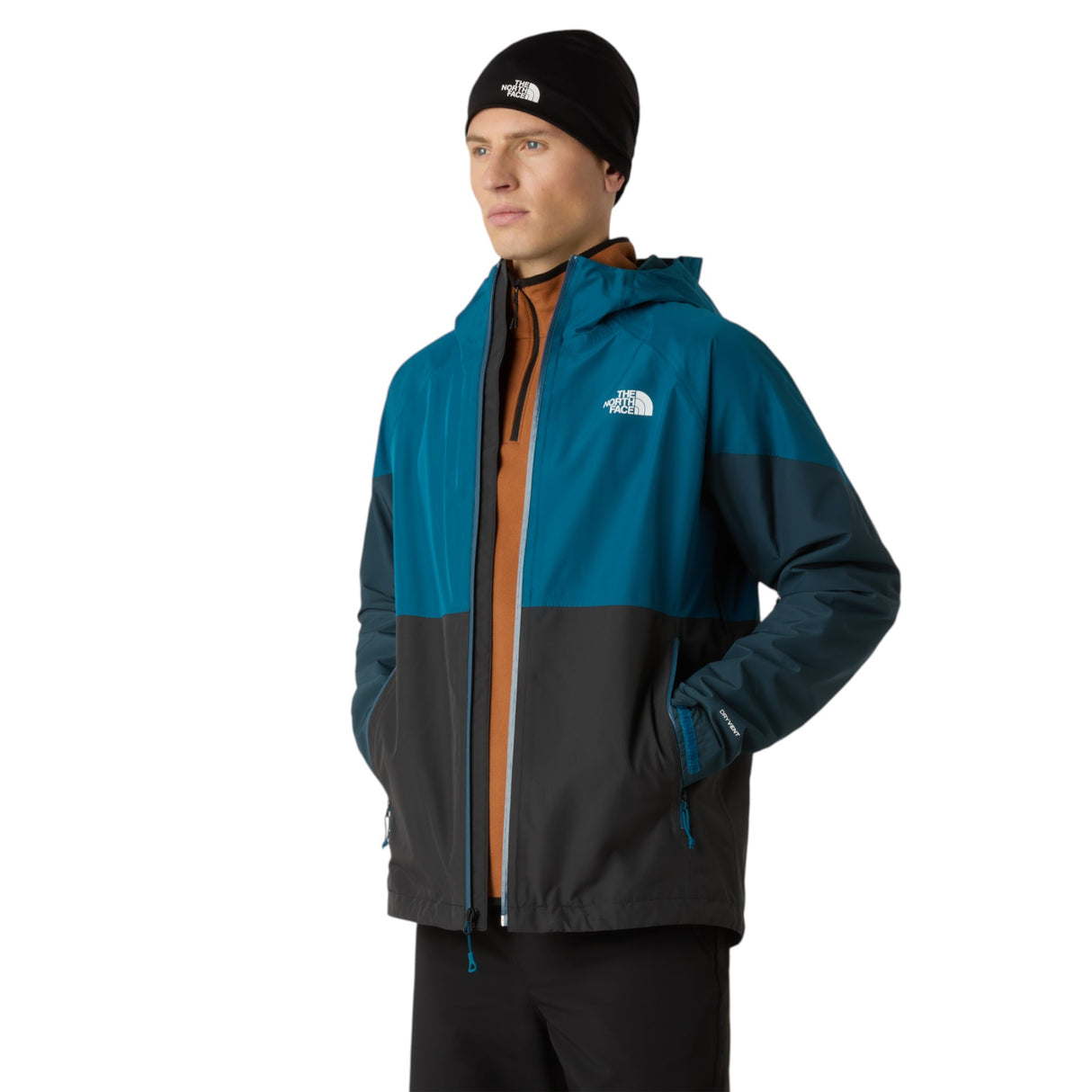 The North Face Men's Lightning Zip-In Waterproof Jacket Asphalt Grey/Mineral Ink / Small-Asphalt Grey/Mineral Ink / Medium-Asphalt Grey/Mineral Ink / Large-Asphalt Grey/Mineral Ink / X-Large-Asphalt Grey/Mineral Ink / XX-Large #- 53 Degrees North