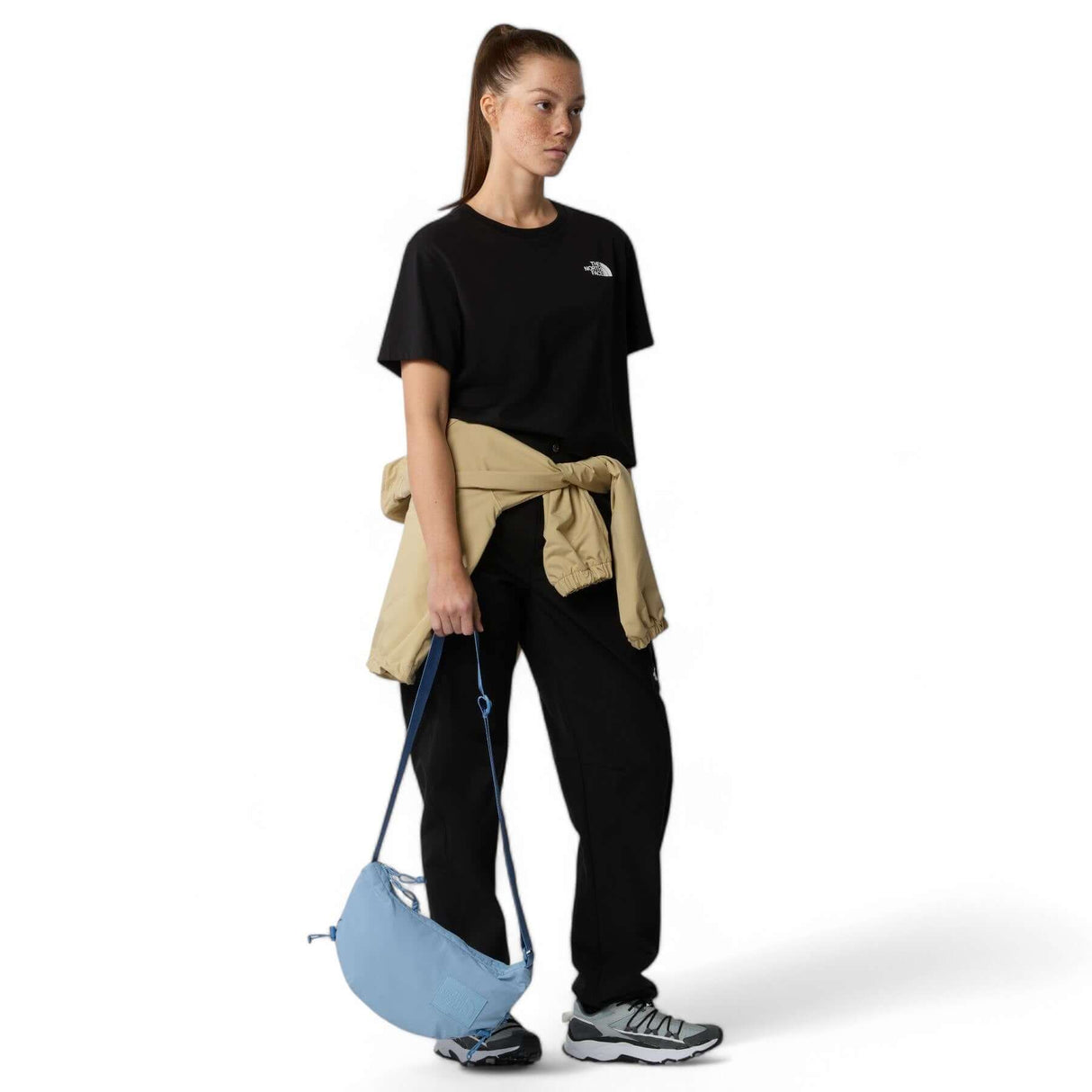 The North Face Women's Simple Dome Cropped Slim T-Shirt Virtual Blue / X-Small-Virtual Blue / Small-Virtual Blue / Medium-Virtual Blue / Large-Virtual Blue / X-Large #- 53 Degrees North