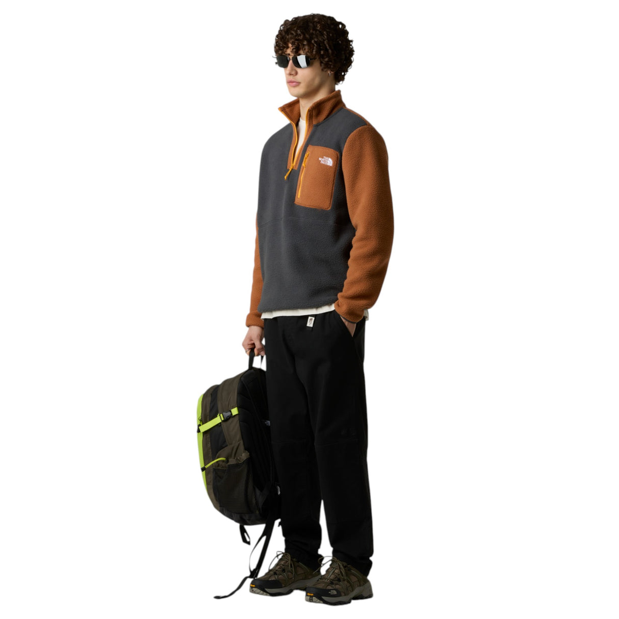 The North Face Men's Yumiori 1/4 Zip Fleece Asphalt Grey/Burnt Umber / Small-Asphalt Grey/Burnt Umber / Medium-Asphalt Grey/Burnt Umber / Large-Asphalt Grey/Burnt Umber / X-Large-Asphalt Grey/Burnt Umber / XX-Large #- 53 Degrees North