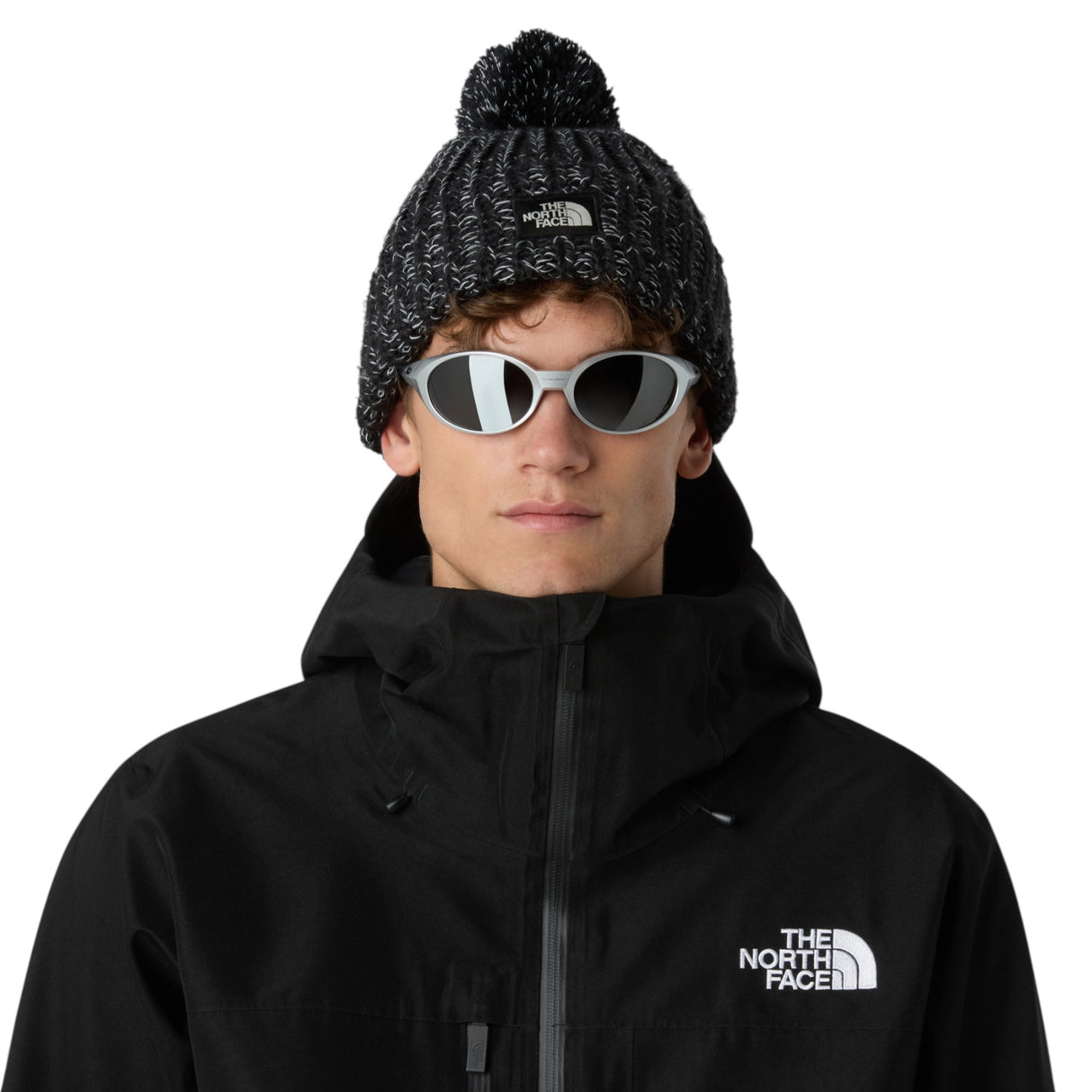 The North Face Cozy Chunky Cabin Beanie TNF Black/White Dune-Lite Lilac/Peak Purple #- 53 Degrees North
