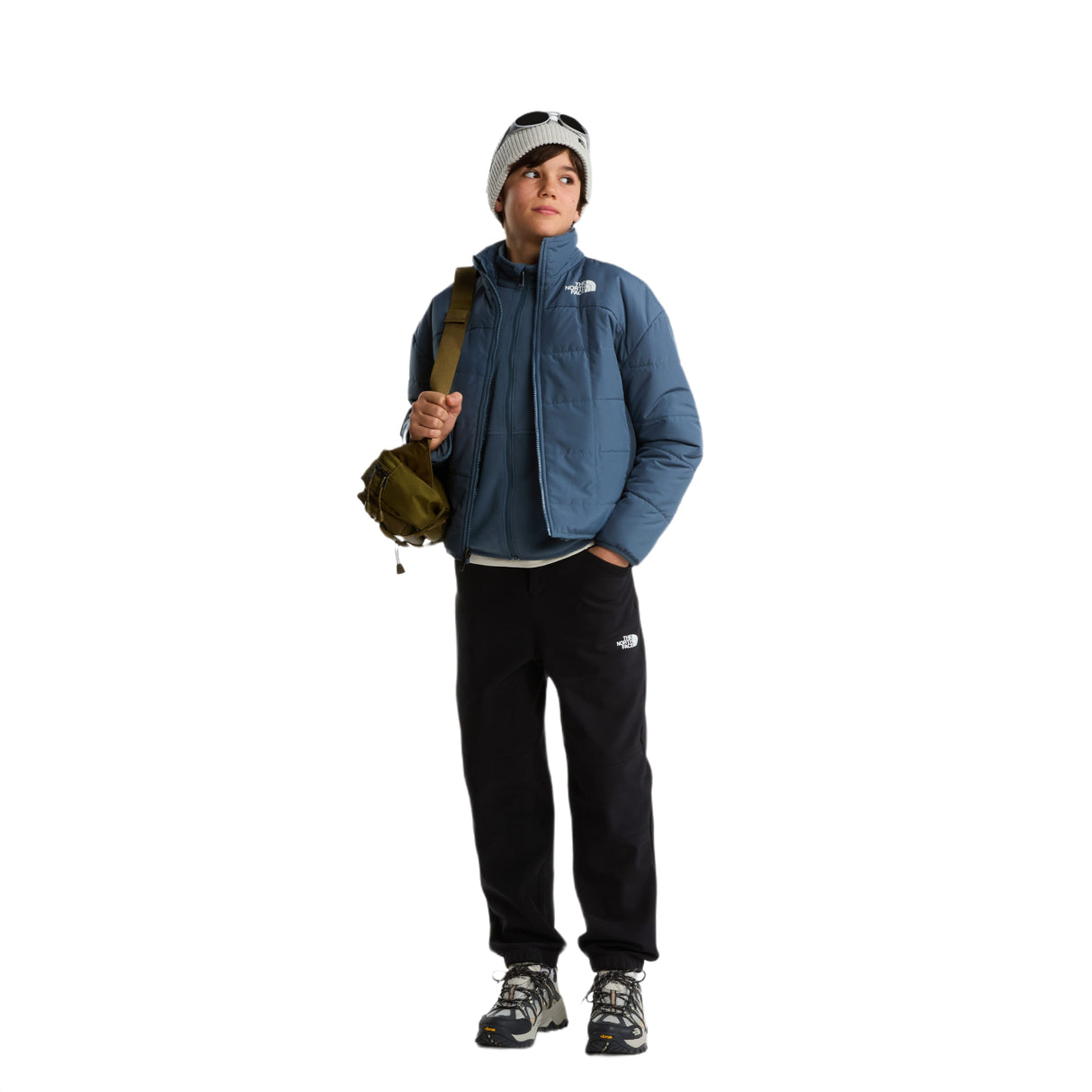 The North Face Girls' Reversible Shasta Full Zip Jacket Granite Grey / Age 7-8 - 53 Degrees North
