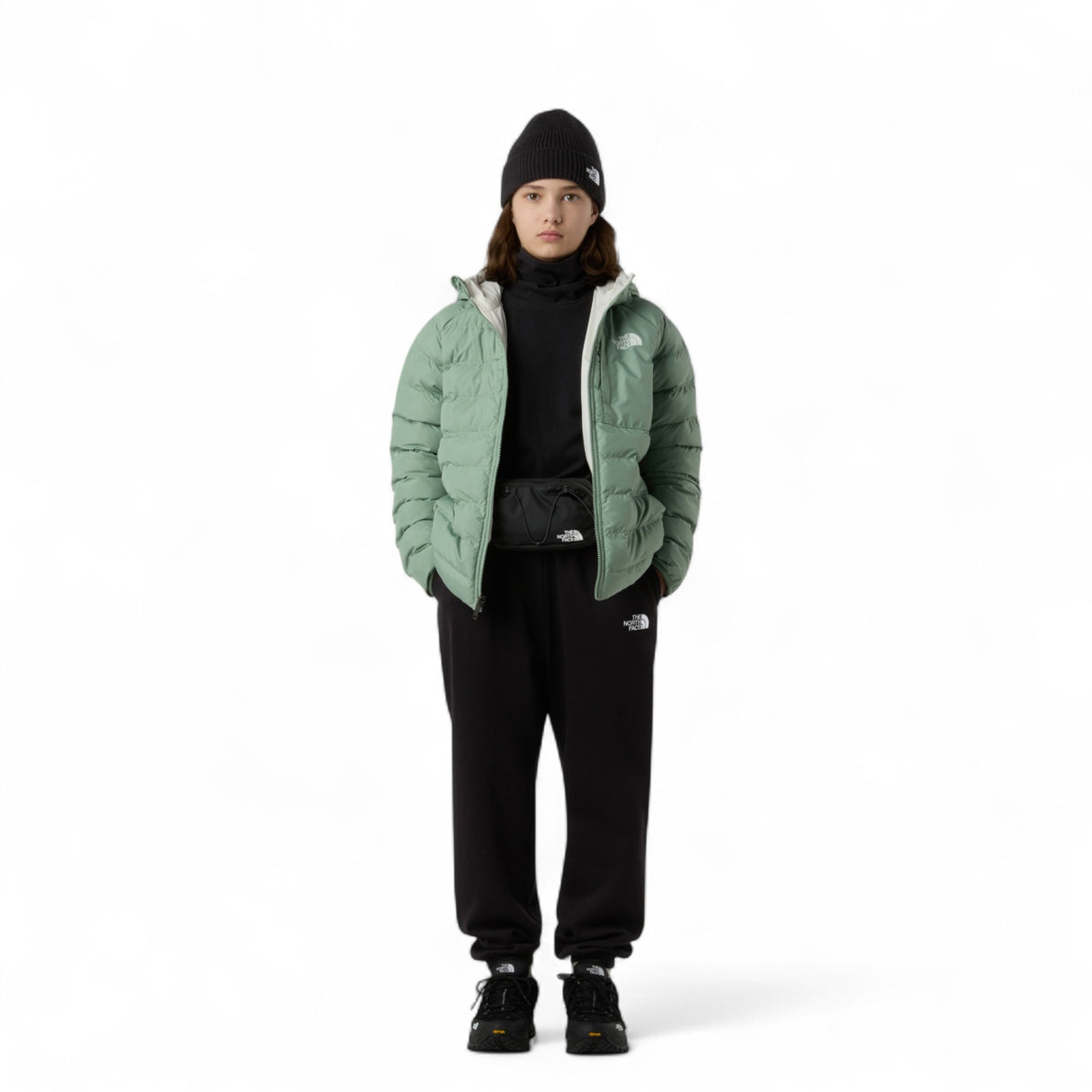 The North Face Girls' Reversible Perrito Hooded Jacket Slate Moss / Age 5-6-Slate Moss / Age 7-8-Slate Moss / Age 9-10-Slate Moss / Age 11-12-Slate Moss / Age 14-16 #- 53 Degrees North
