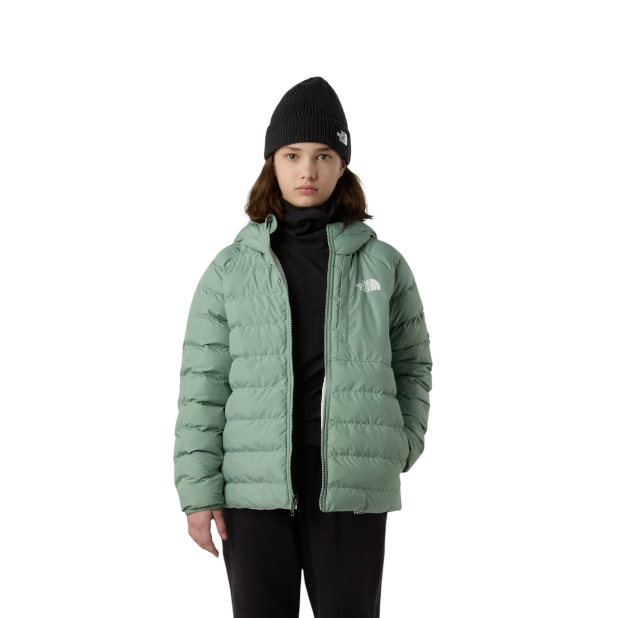The North Face Girls' Reversible Perrito Hooded Jacket Slate Moss / Age 5-6-Slate Moss / Age 7-8-Slate Moss / Age 9-10-Slate Moss / Age 11-12-Slate Moss / Age 14-16 #- 53 Degrees North