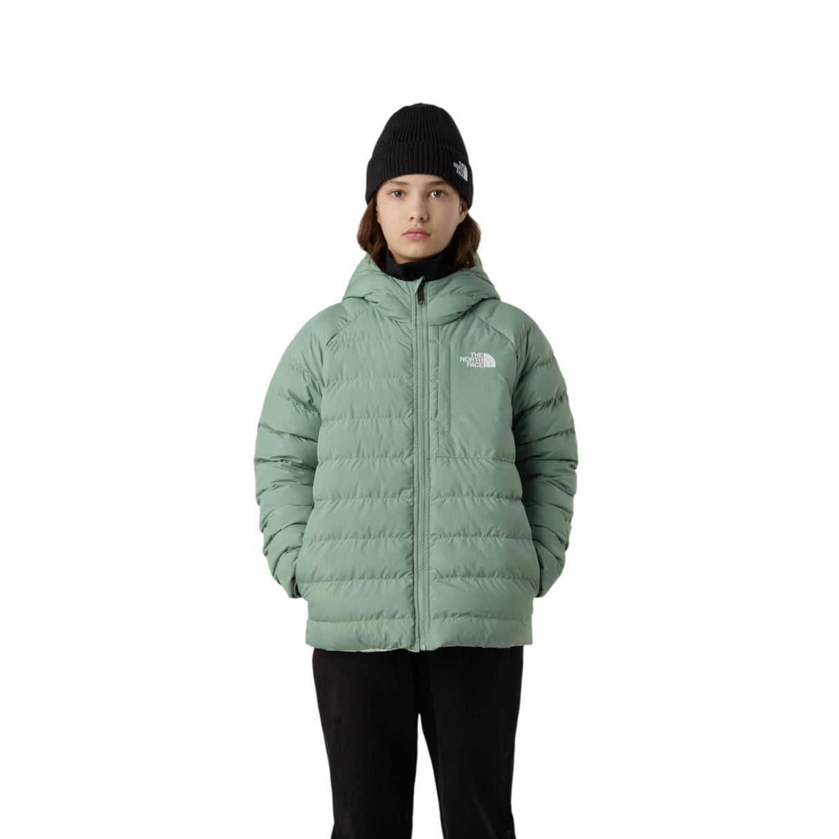 The North Face Girls' Reversible Perrito Hooded Jacket Slate Moss / Age 5-6-Slate Moss / Age 7-8-Slate Moss / Age 9-10-Slate Moss / Age 11-12-Slate Moss / Age 14-16 #- 53 Degrees North