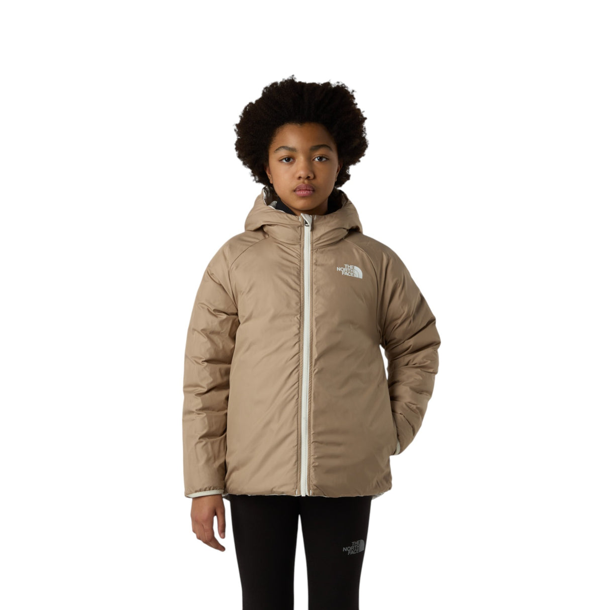 The North Face Girls' Reversible Perrito Hooded Jacket Slate Moss / Age 5-6-Slate Moss / Age 7-8-Slate Moss / Age 9-10-Slate Moss / Age 11-12-Slate Moss / Age 14-16 #- 53 Degrees North