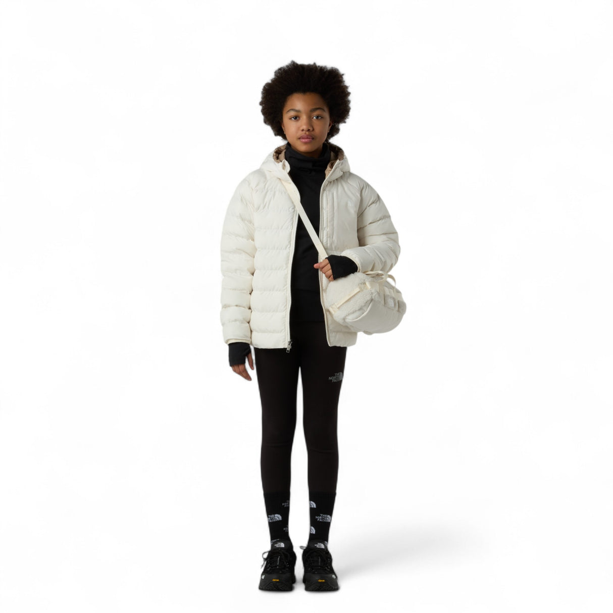 The North Face Girls' Reversible Perrito Hooded Jacket Slate Moss / Age 5-6-Slate Moss / Age 7-8-Slate Moss / Age 9-10-Slate Moss / Age 11-12-Slate Moss / Age 14-16 #- 53 Degrees North
