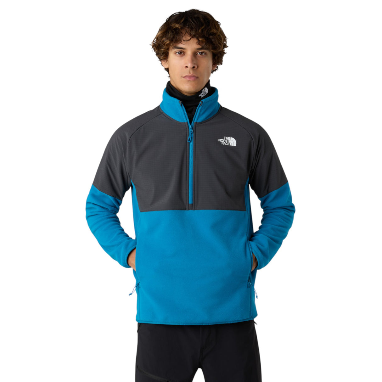The North Face Men's Glacier Heavyweight 1/2 Zip Fleece Dusk Blue/Asphalt Grey / Small-Dusk Blue/Asphalt Grey / Medium-Dusk Blue/Asphalt Grey / Large-Dusk Blue/Asphalt Grey / X-Large-Dusk Blue/Asphalt Grey / XX-Large #- 53 Degrees North