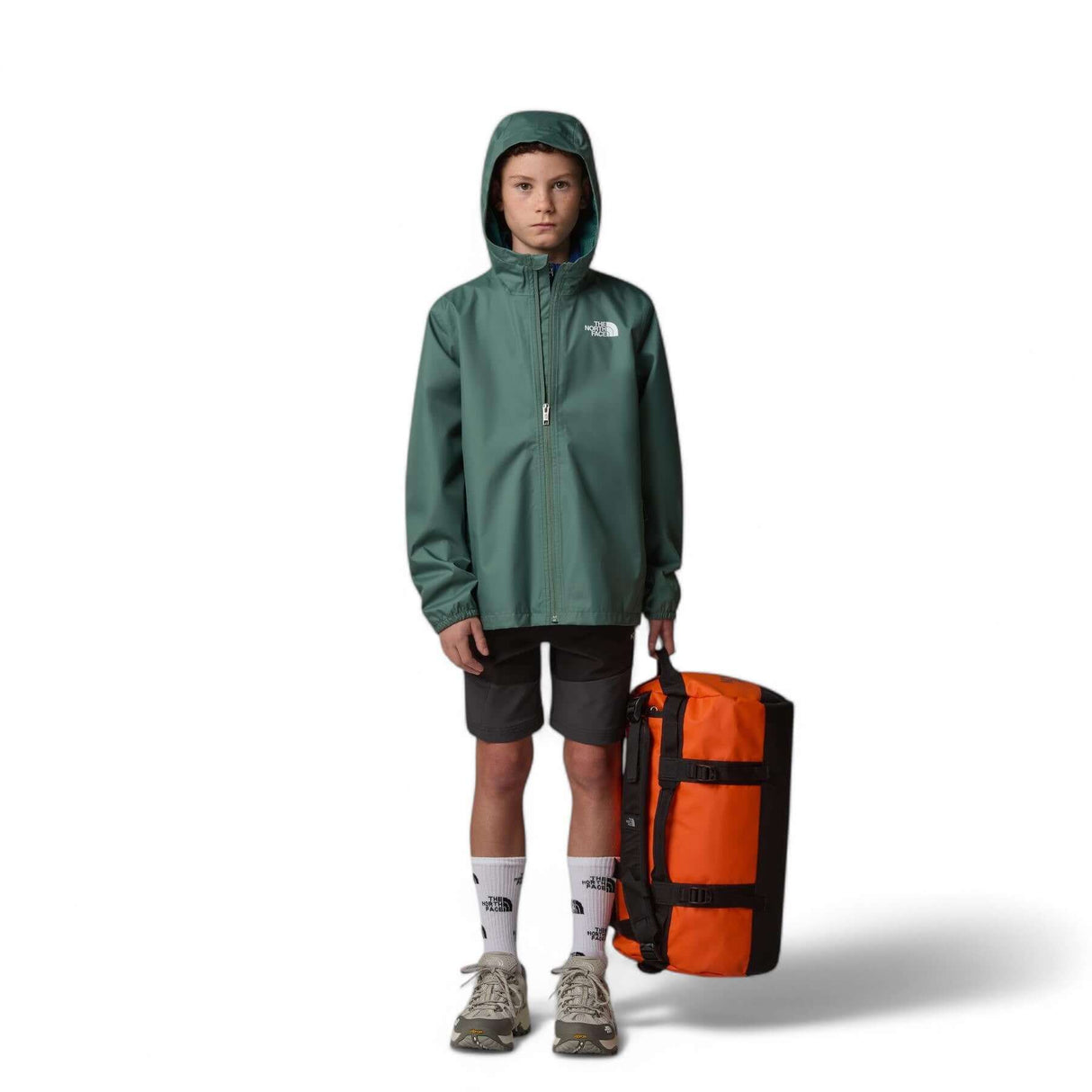 The North Face Kids' Zipline Rain Jacket Duck Green / Age 7-8-Duck Green / Age 9-10-Duck Green / Age 11-12-Duck Green / Age 14-16-Duck Green / Age 18-20 #- 53 Degrees North