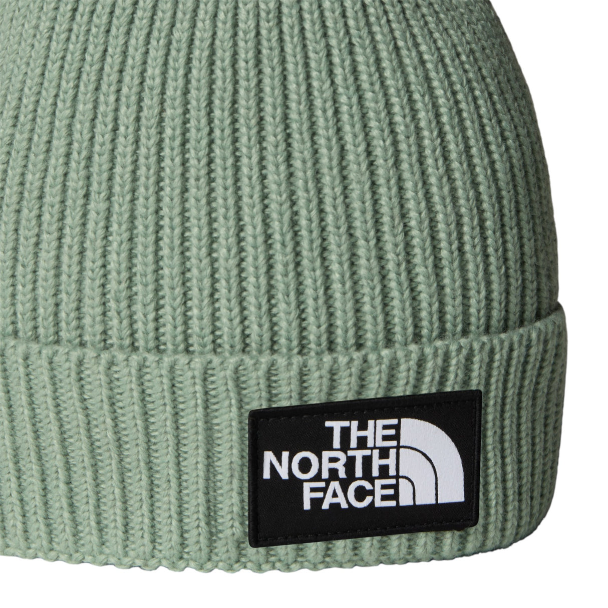 The North Face Kids' TNF Logo Box Cuffed Beanie Slate Moss-Meridian Blue/Nuptse Bear Patch-TNF Black #- 53 Degrees North