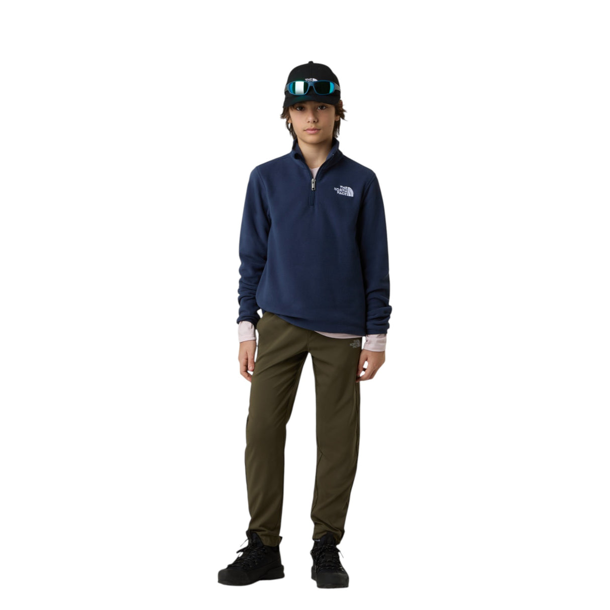 The North Face Teen Glacier 1/4 Zip Pullover TNF Black / Age 5-6-TNF Black / Age 7-8-TNF Black / Age 9-10-TNF Black / Age 11-12-TNF Black / Age 14-16 #- 53 Degrees North