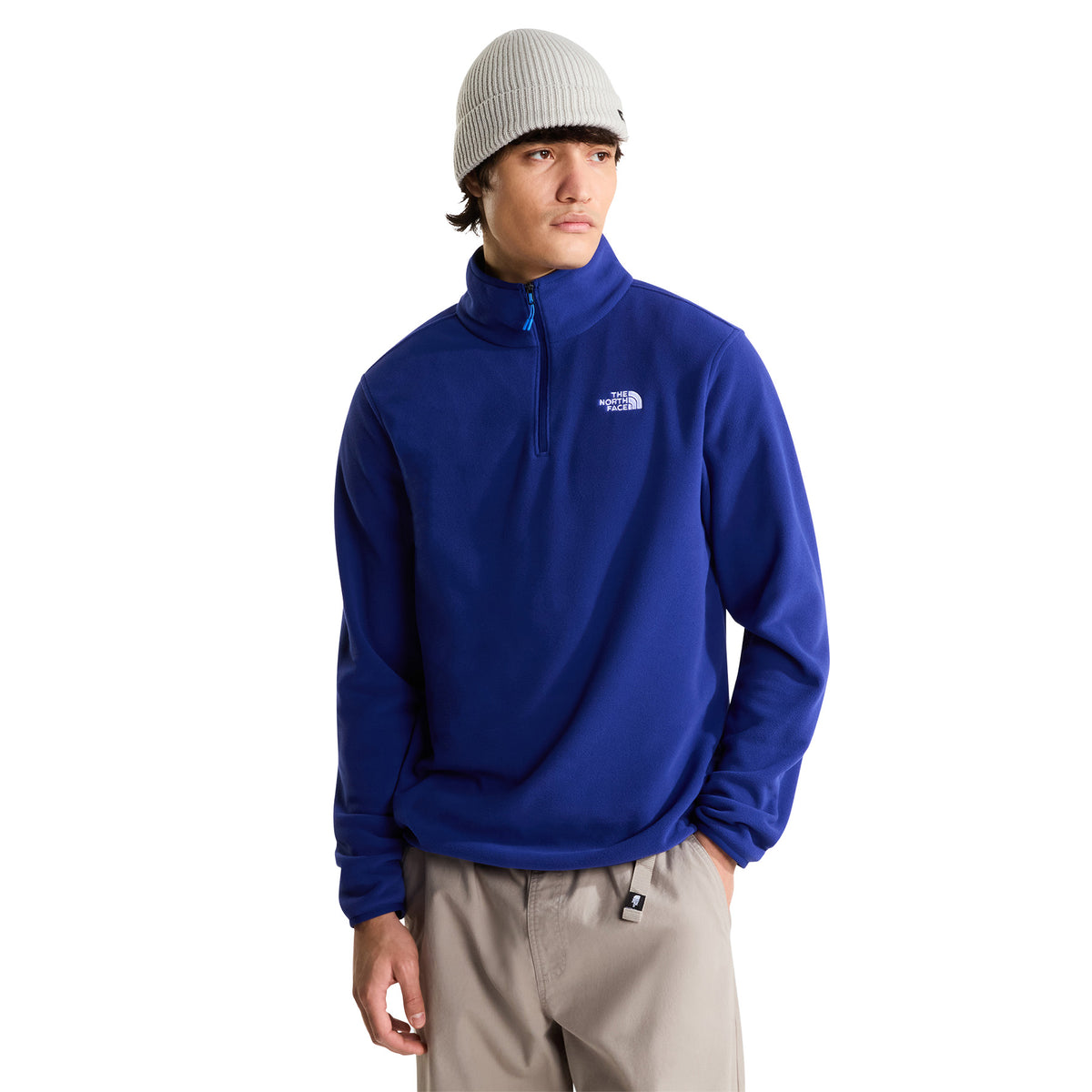 The North Face Men's Glacier Fleece 1/4 Zip Fleece Bold Blue / Small - 53 Degrees North