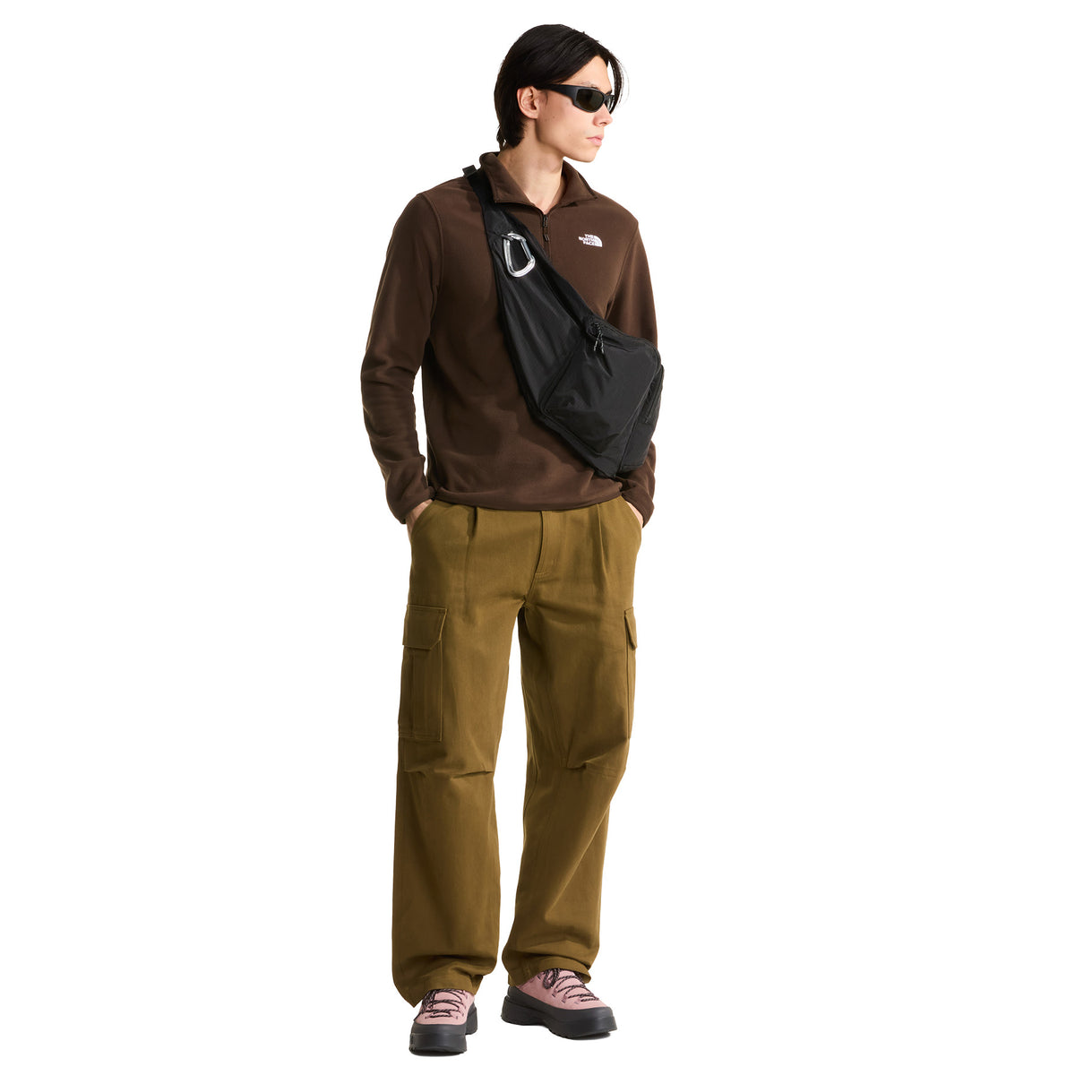 The North Face Men's Glacier Fleece 1/4 Zip Fleece Dark Chestnut / Small - 53 Degrees North