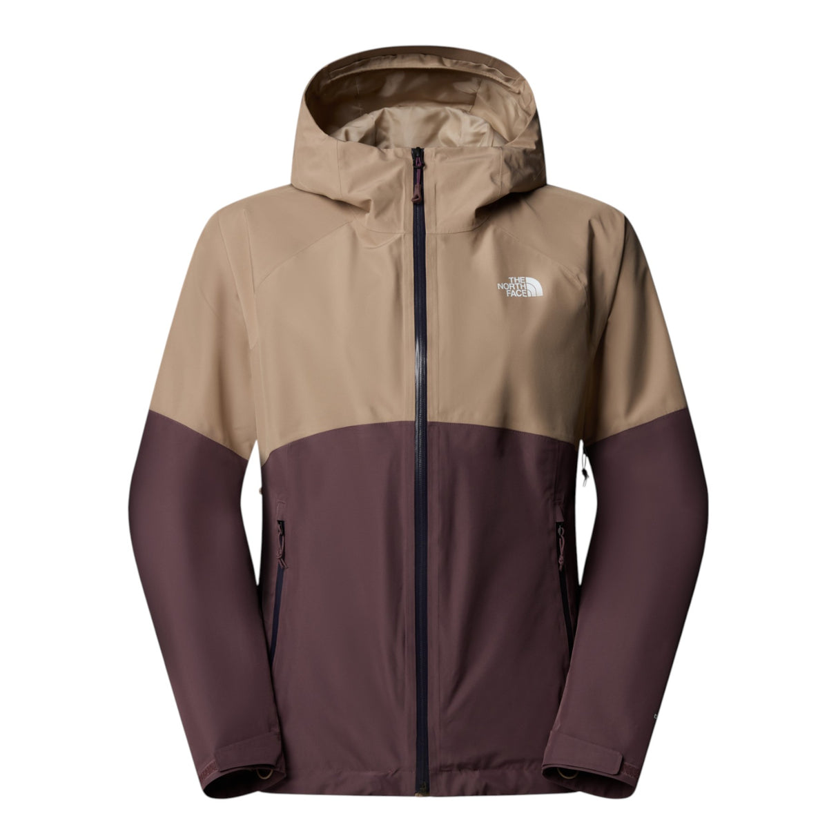 The North Face Women's Diablo Dynamic Zip-In Waterproof Jacket Mushroom Grey/Tawny Quartz / X-Small-Mushroom Grey/Tawny Quartz / Small-Mushroom Grey/Tawny Quartz / Medium-Mushroom Grey/Tawny Quartz / Large-Mushroom Grey/Tawny Quartz / X-Large #- 53 Degrees North