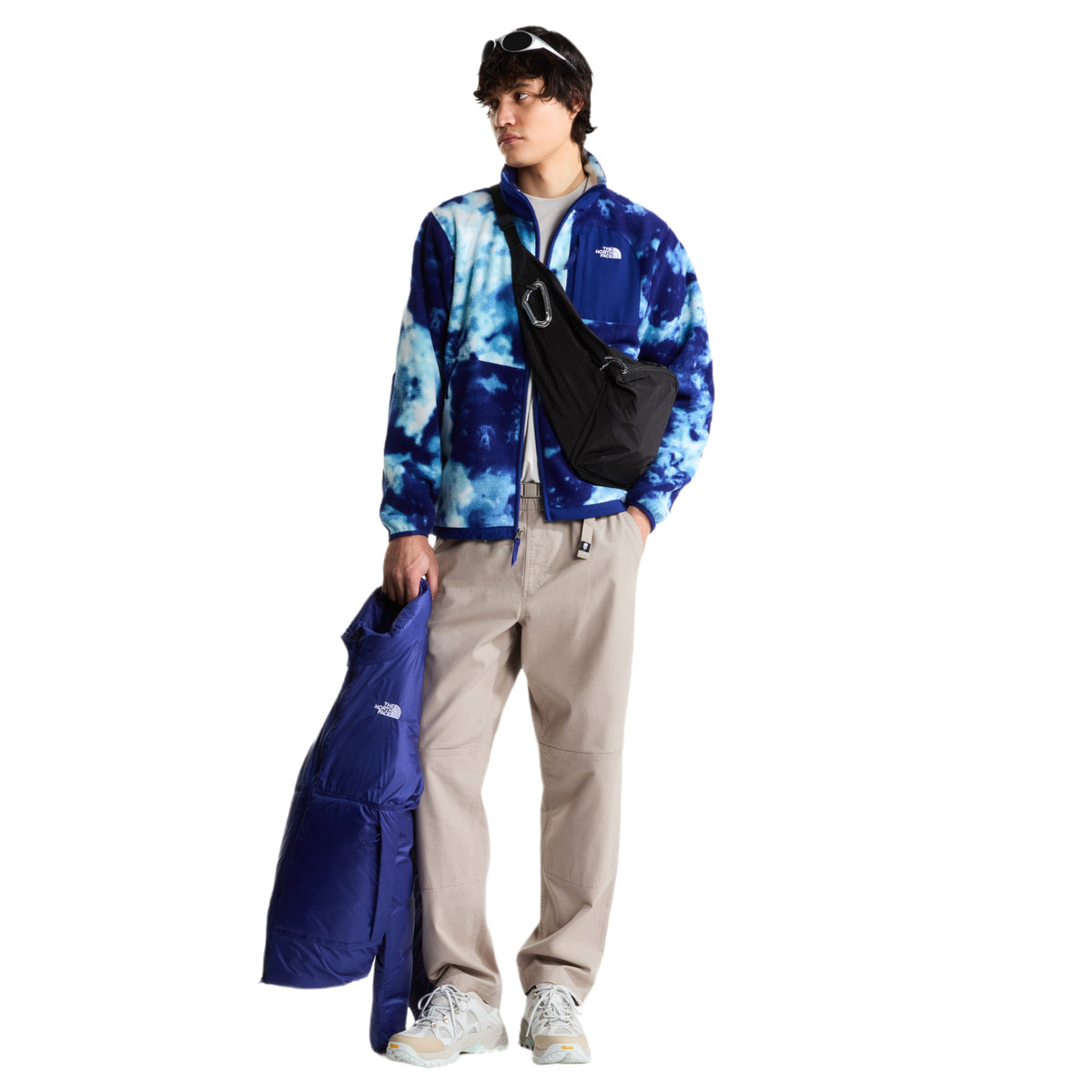 The North Face Men's Yumiori Off-Peak Printed Full-Zip Fleece Jacket Bold Blue Granitic Rock / X-Small - 53 Degrees North